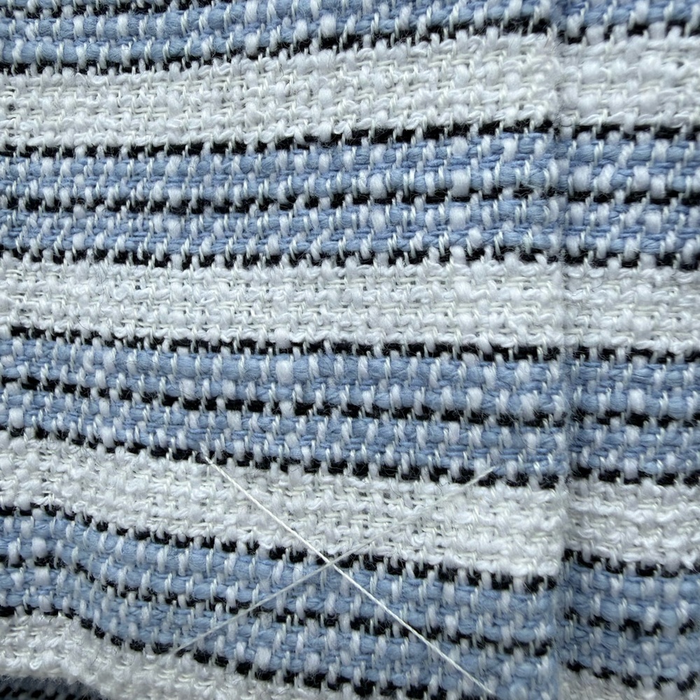 J. Jill Classic Blue and White Striped Double Breasted Blazer Size petite XS - Picture 7 of 14